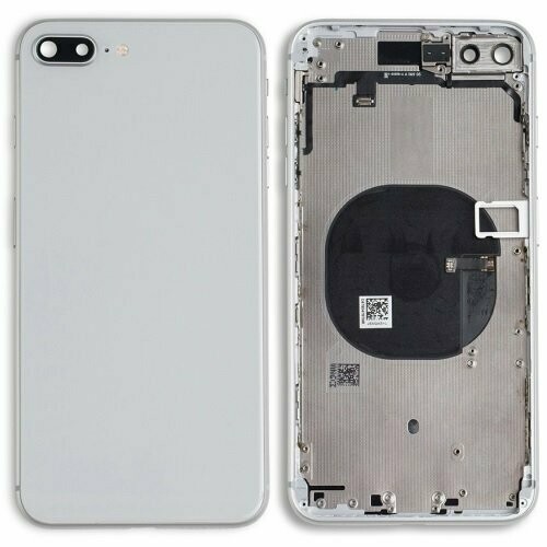 iPhone 8 Plus Back Housing with Small Parts -Silver No Logo