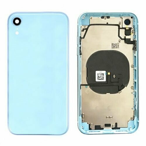 iPhone XR Back Housing with Small Parts - Blue No Logo