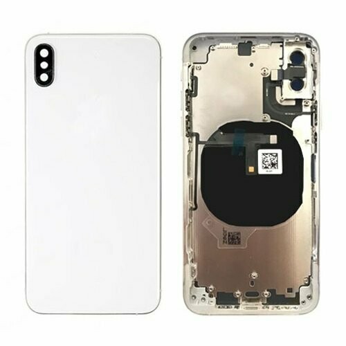 iPhone XS Back Housing with Small Parts - Silver No Logo