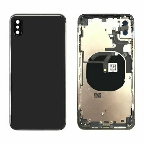 iPhone XS Max Back Housing with small parts -Space Grey No Logo