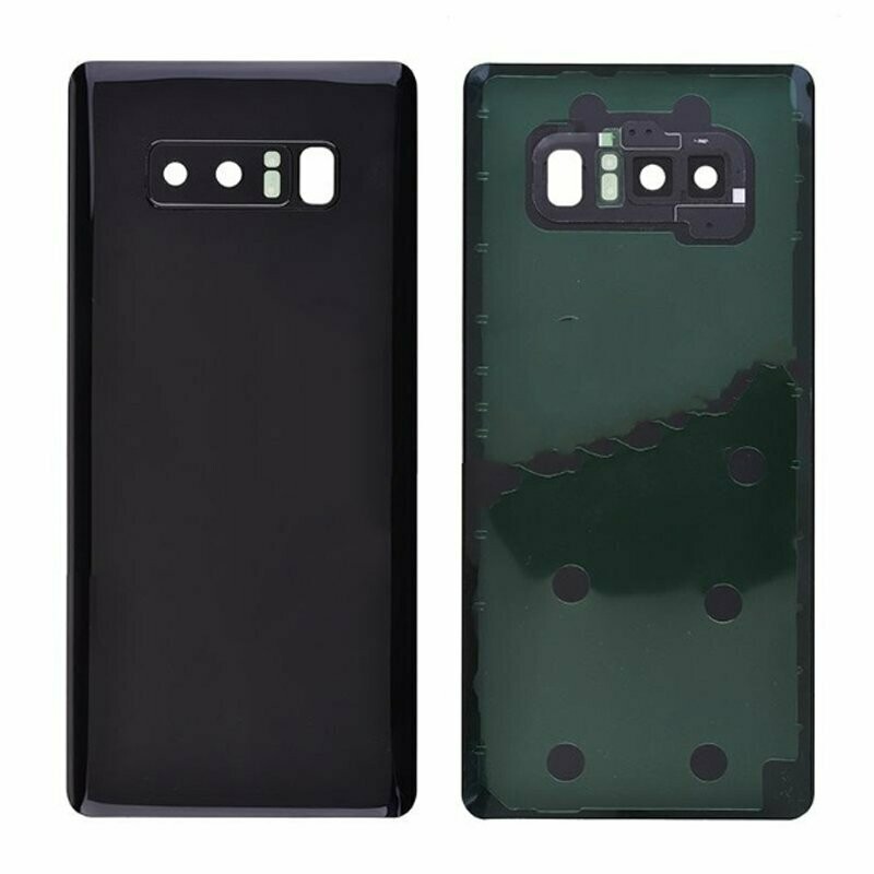 Galaxy Note 8 Back Glass - Midnight Black No Logo