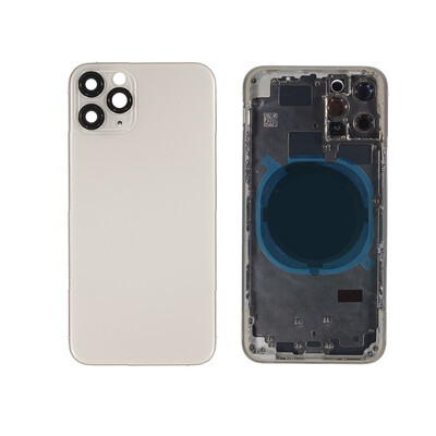 iPhone 11 Pro Back Housing with Small Parts - White No Logo