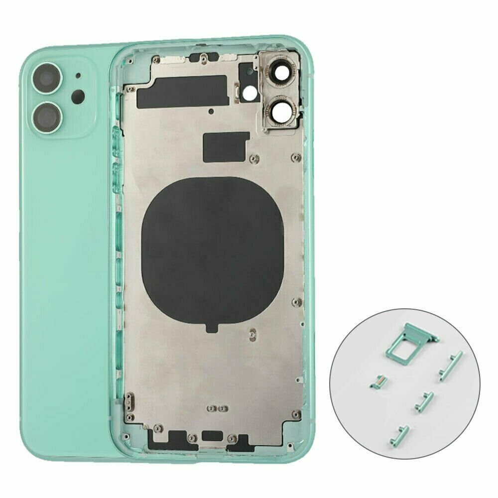iPhone 11 Back Housing with small parts- Green No Logo
