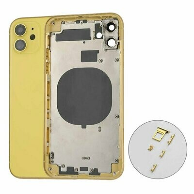 iPhone 11 Back Housing with small parts-Yellow No Logo
