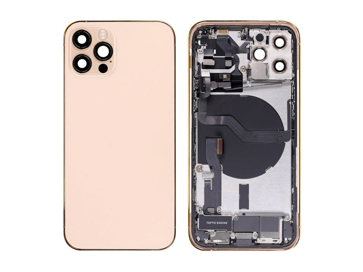 iPhone 12 Pro Back Housing with Small Parts - Gold No Logo