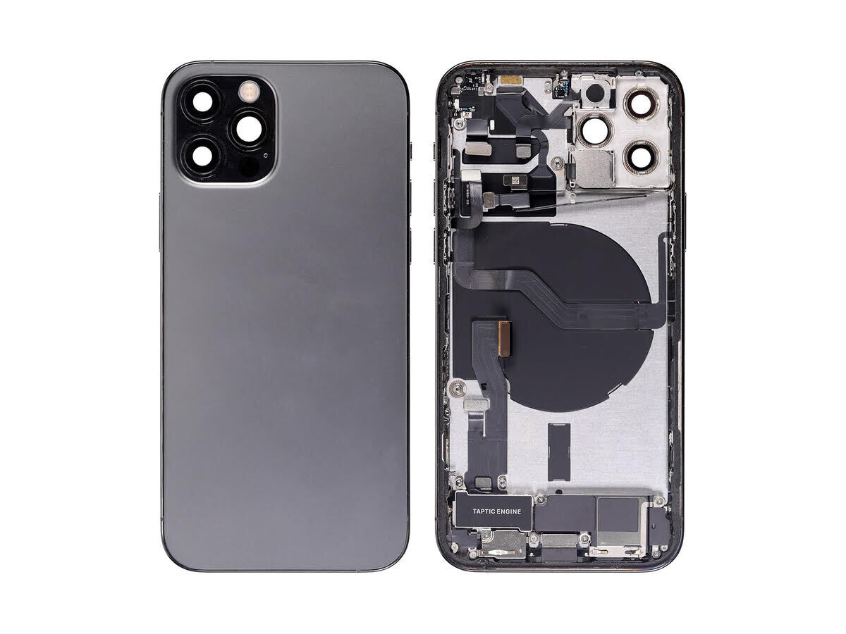 iPhone 12 Pro Back Housing with Small Parts - Graphite No Logo