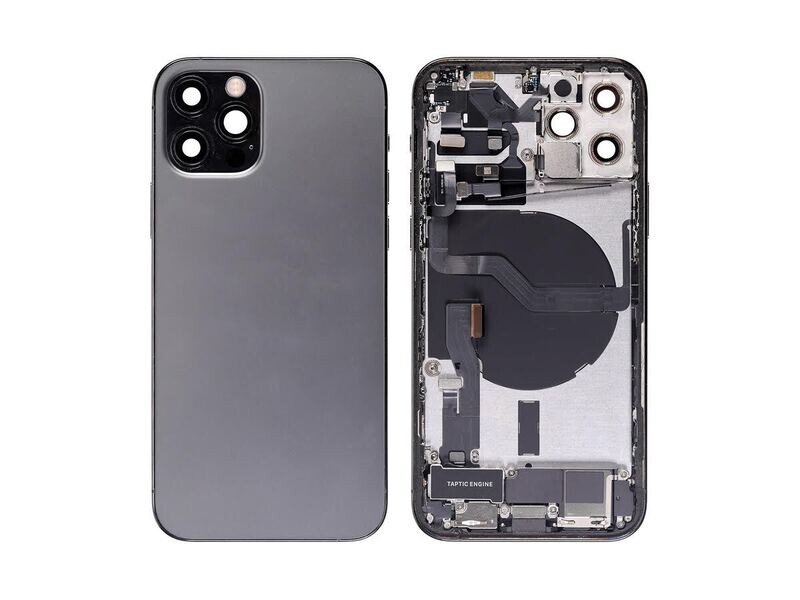 iPhone 12 Pro Back Housing with Small Parts - Graphite No Logo