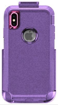 iPhone X / XS Defender Case with Beltclip Purple