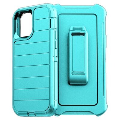 iPhone 12 Pro Max Defender Case with Beltclip Green