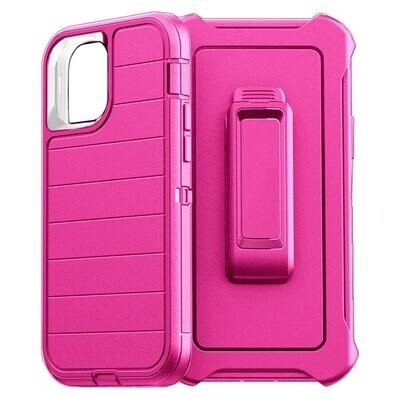 iPhone 12 Pro Max Defender Case with Beltclip Pink