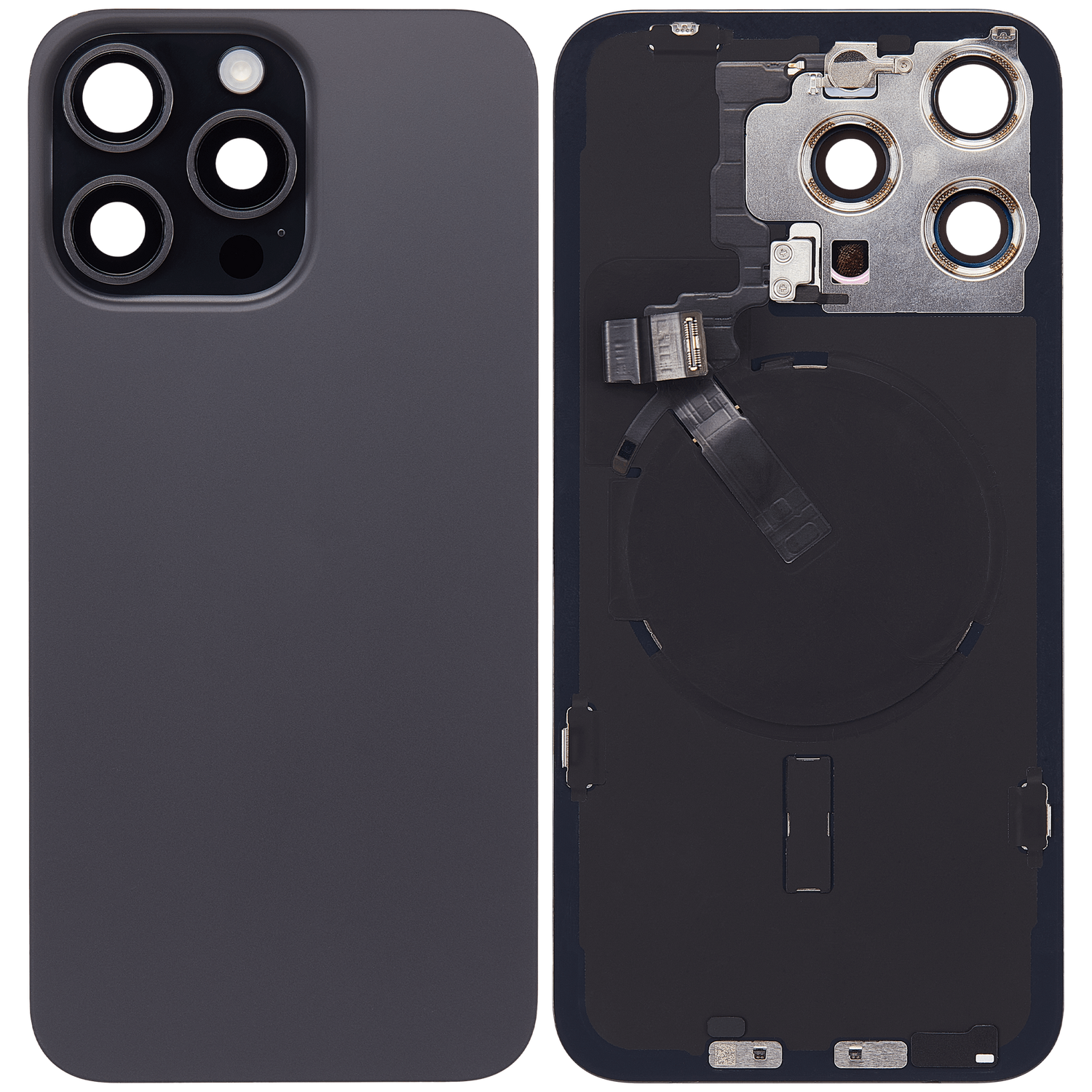 iPhone 15 Pro Max Back Glass Full Assembly Black