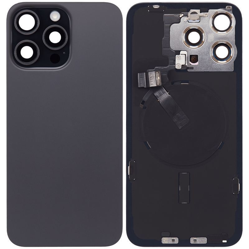 iPhone 15 Pro Max Back Glass Full Assembly Black