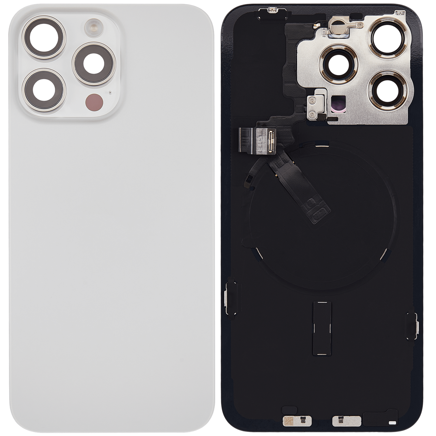 iPhone 15 Pro Max Back Glass Full Assembly White