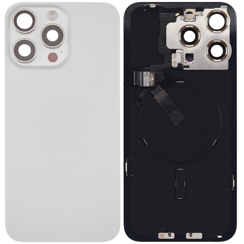 iPhone 15 Pro Max Back Glass Full Assembly White
