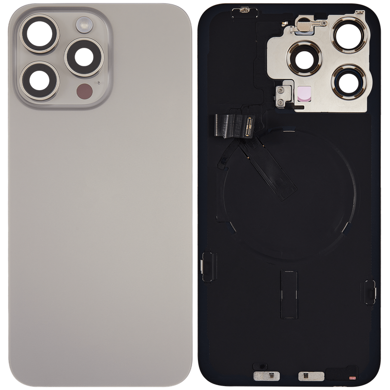 iPhone 15 Pro Max Back Glass Full Assembly Natural