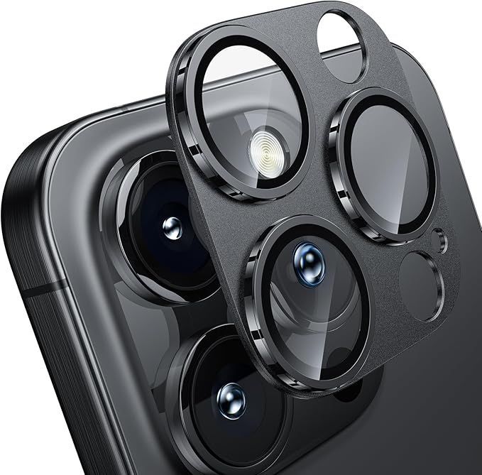 iPhone 16 Pro Max / 16 Pro Black Back Camera Tempered Glass