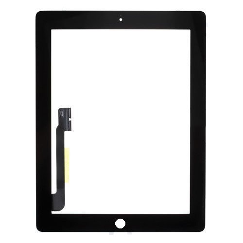 iPad 3/4 Digitizer with Home Button and Adhesive (Premium Quality) - Black