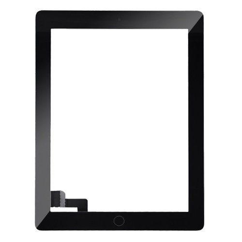 iPad 2 Digitizer with Home Button and Adhesive (Premium Quality) - Black