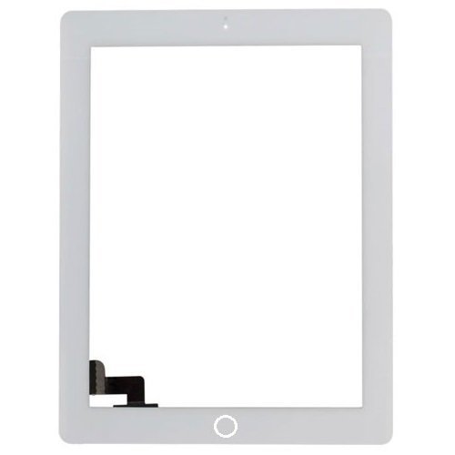 iPad 2 Digitizer with Home Button and Adhesive (Premium Quality) - White