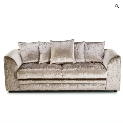 Crystal Crushed Velvet 3 Seater Sofa