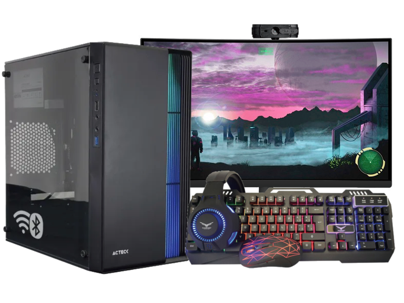 PcMarket-Skye 3, Amd Ryzen 5 5600G, 16Gb, 500Gb M.2, Wifi, Bluetooth, Webcam, Windows 11 Pro, Office Pro, Completa.