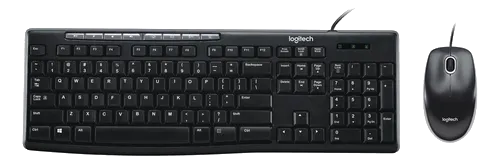 Kit de Teclado y Mouse LOGITECH MK200, Estándar, Negro, 1000 DPI