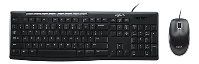 Kit de Teclado y Mouse LOGITECH MK200, Estándar, Negro, 1000 DPI