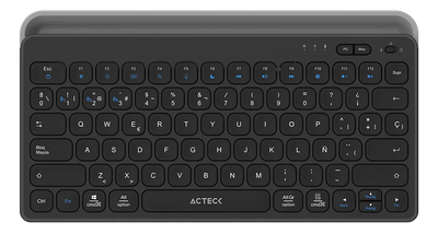 Teclado Inalámbrico Multidispositivos AC-940122INSPIRE TREK TI737 Acteck Elite Series Bluetooth 5.1, Dongle 2.4 MHz