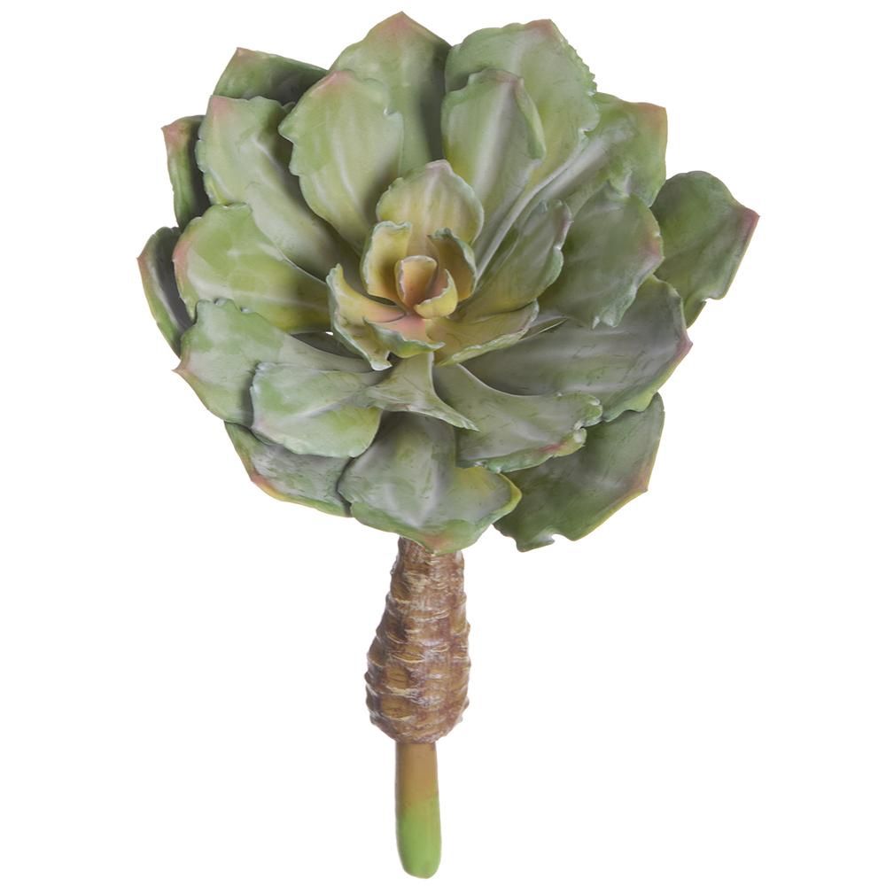 12&quot;Hx11.5&quot;D UV Protected Soft PE Echeveria Pick Green