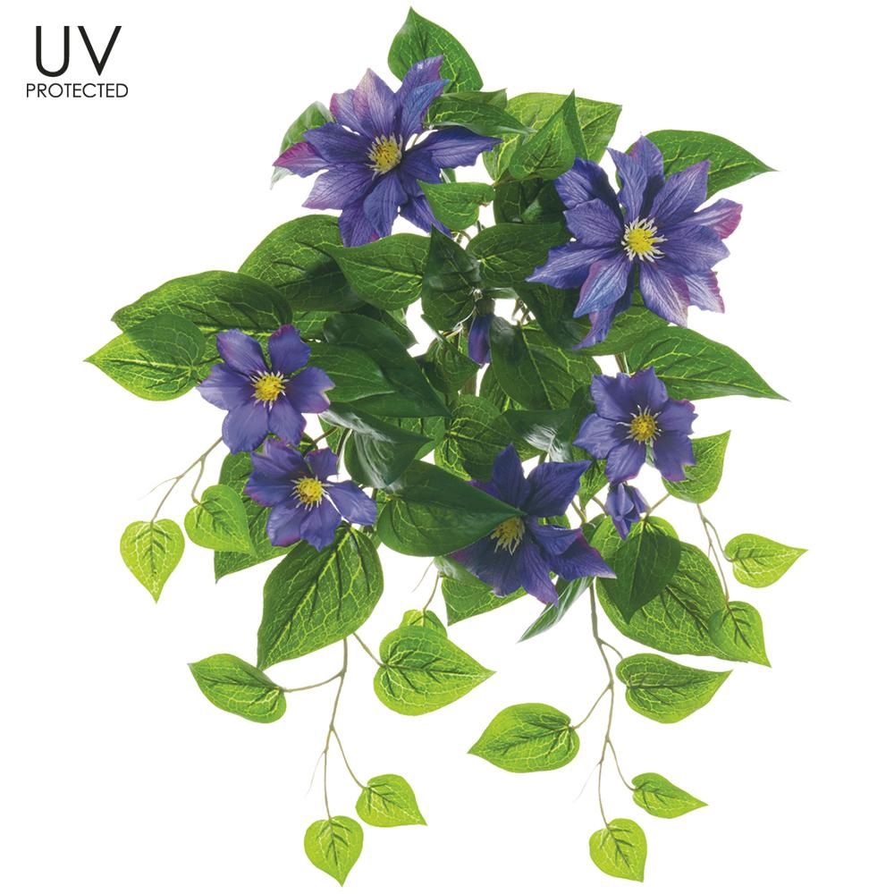 20.5&quot; UV Protected Clematis Bush Purple