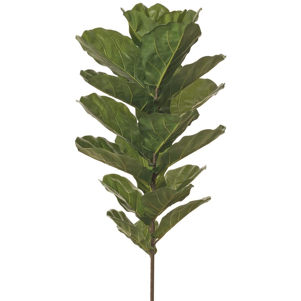 43.3&quot; Fiddle Leaf With 21 Leaves Branch Green