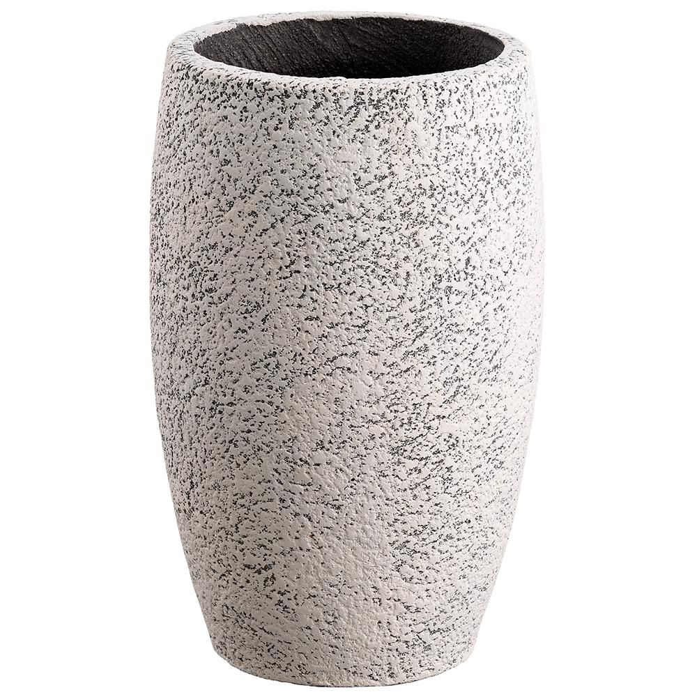 16&quot;Hx10&quot;D Fiber Cement Planter Whitewashed