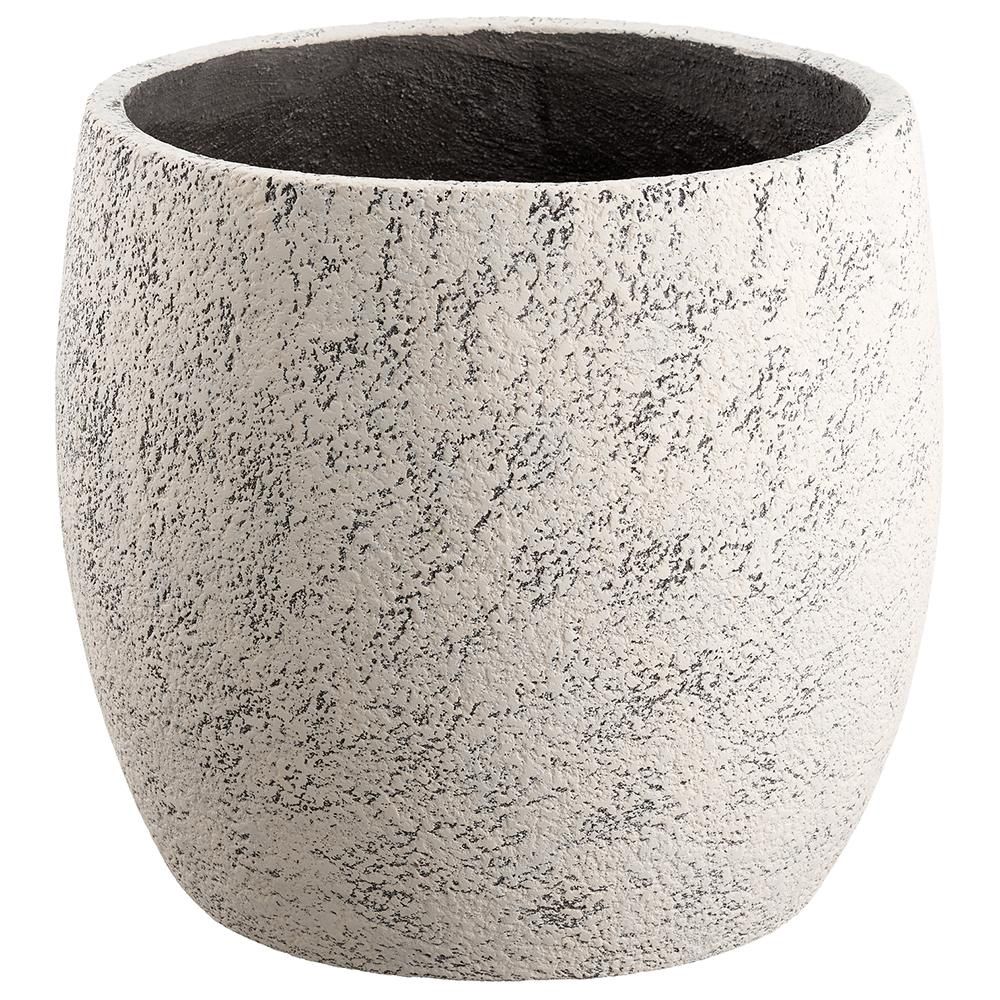 16&quot;Hx18&quot;D Cement Planter Whitewashed