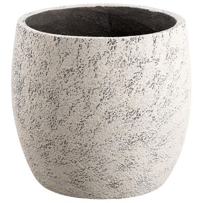 16&quot;Hx18&quot;D Cement Planter Whitewashed