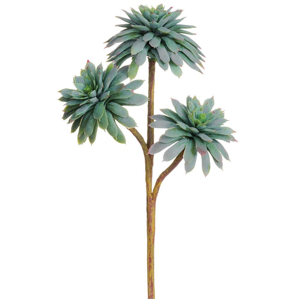 8&quot;Real Touch Echeveria x3 Pick  Gray Green