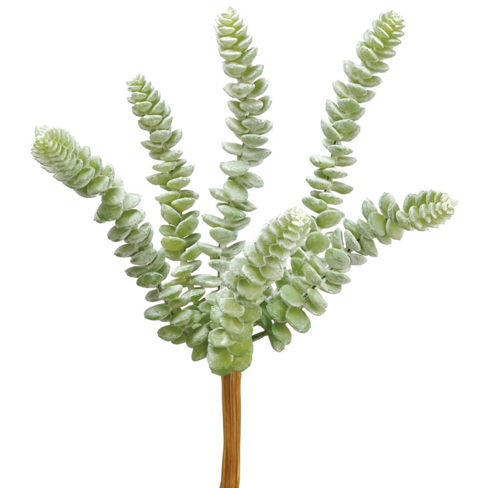 9&quot; Real Touch Donkey Tail Pick  Green Gray