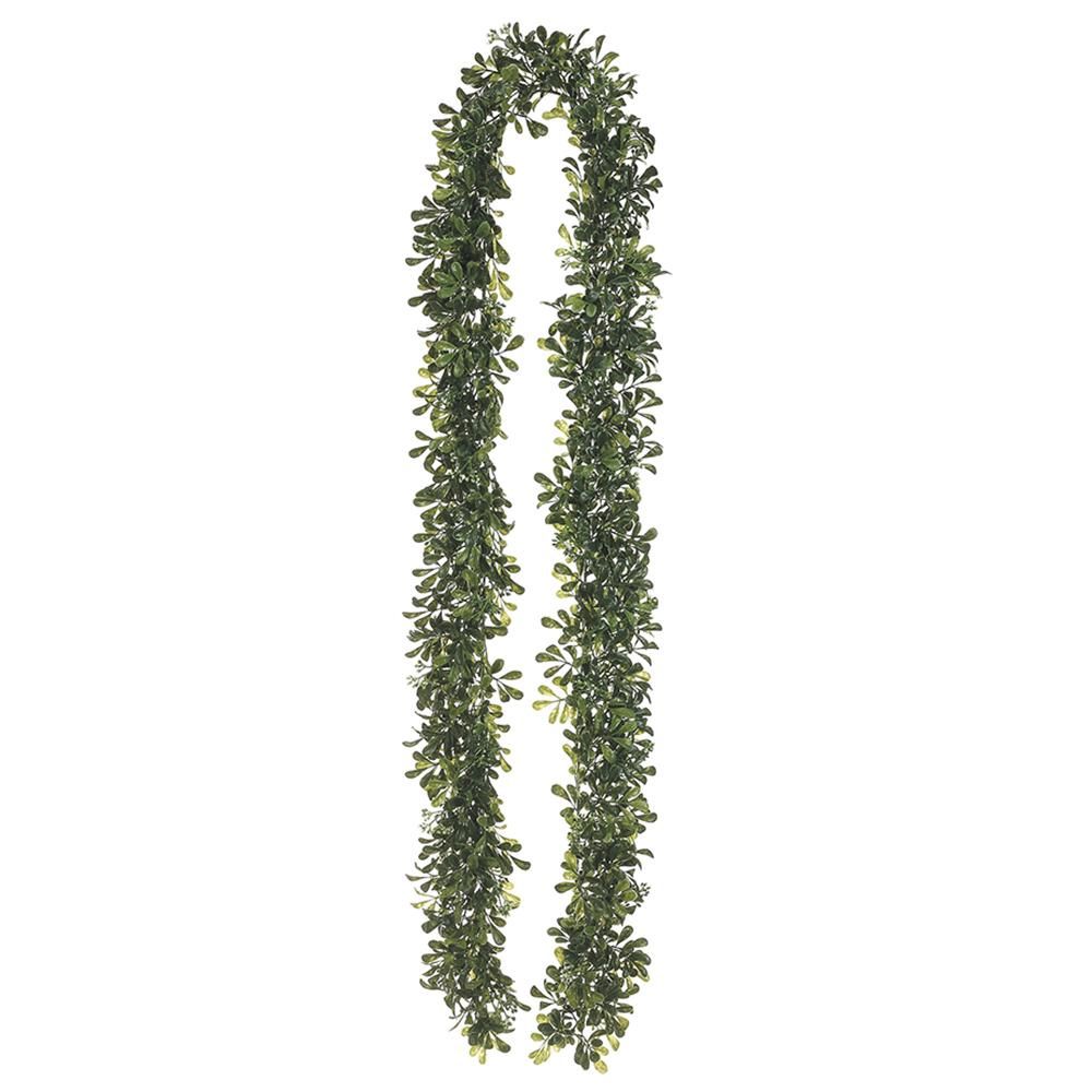 6&#39; Boxwood Garland  Green Two Tone
