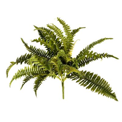 19" Artificial Green Boston Fern Bush