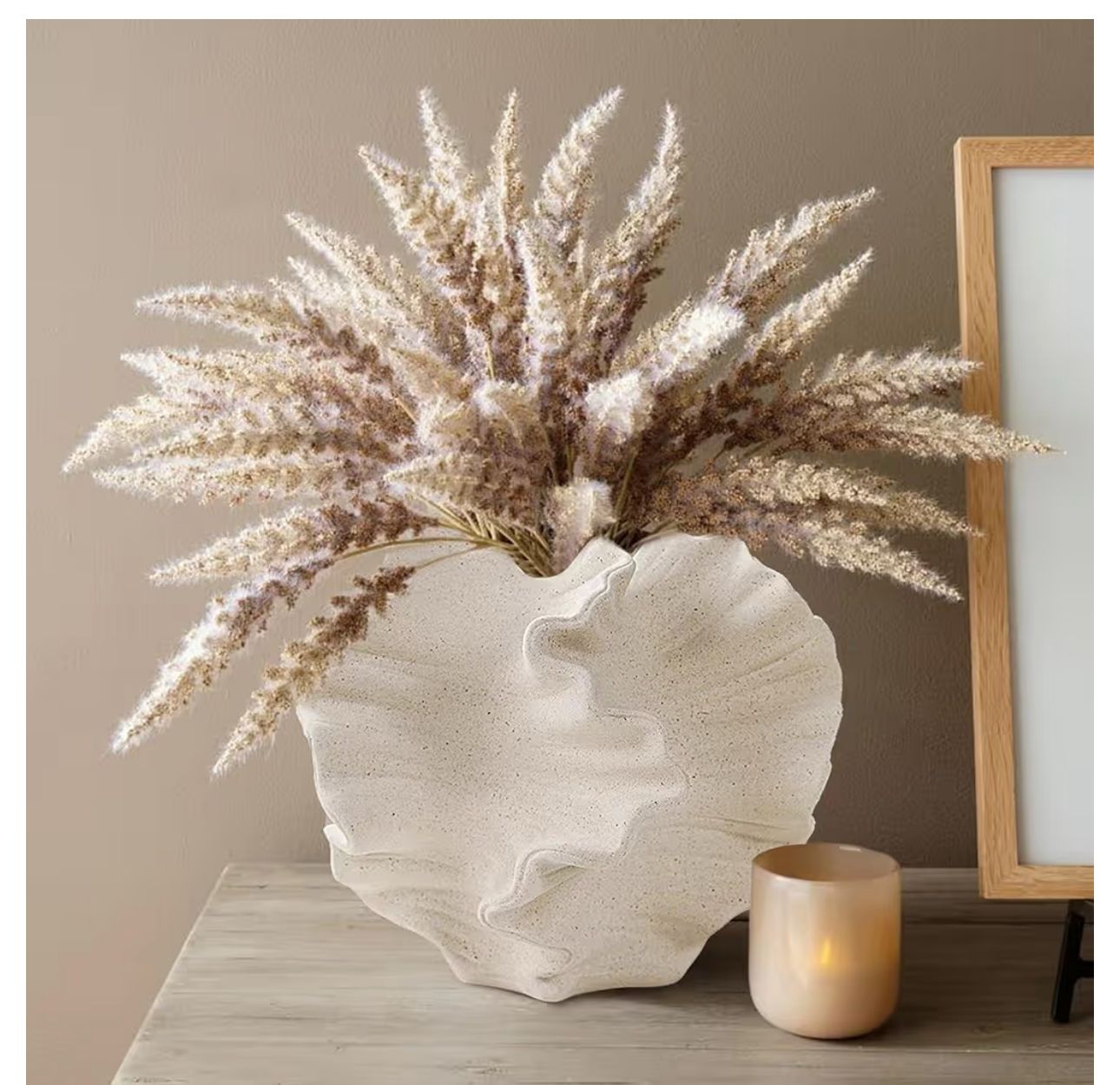 Lacy Cream Color Ceramic Vase