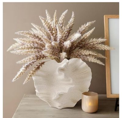 Lacy Cream Color Ceramic Vase