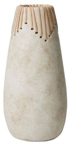 White Alaya Vase 5.5"x11.5"