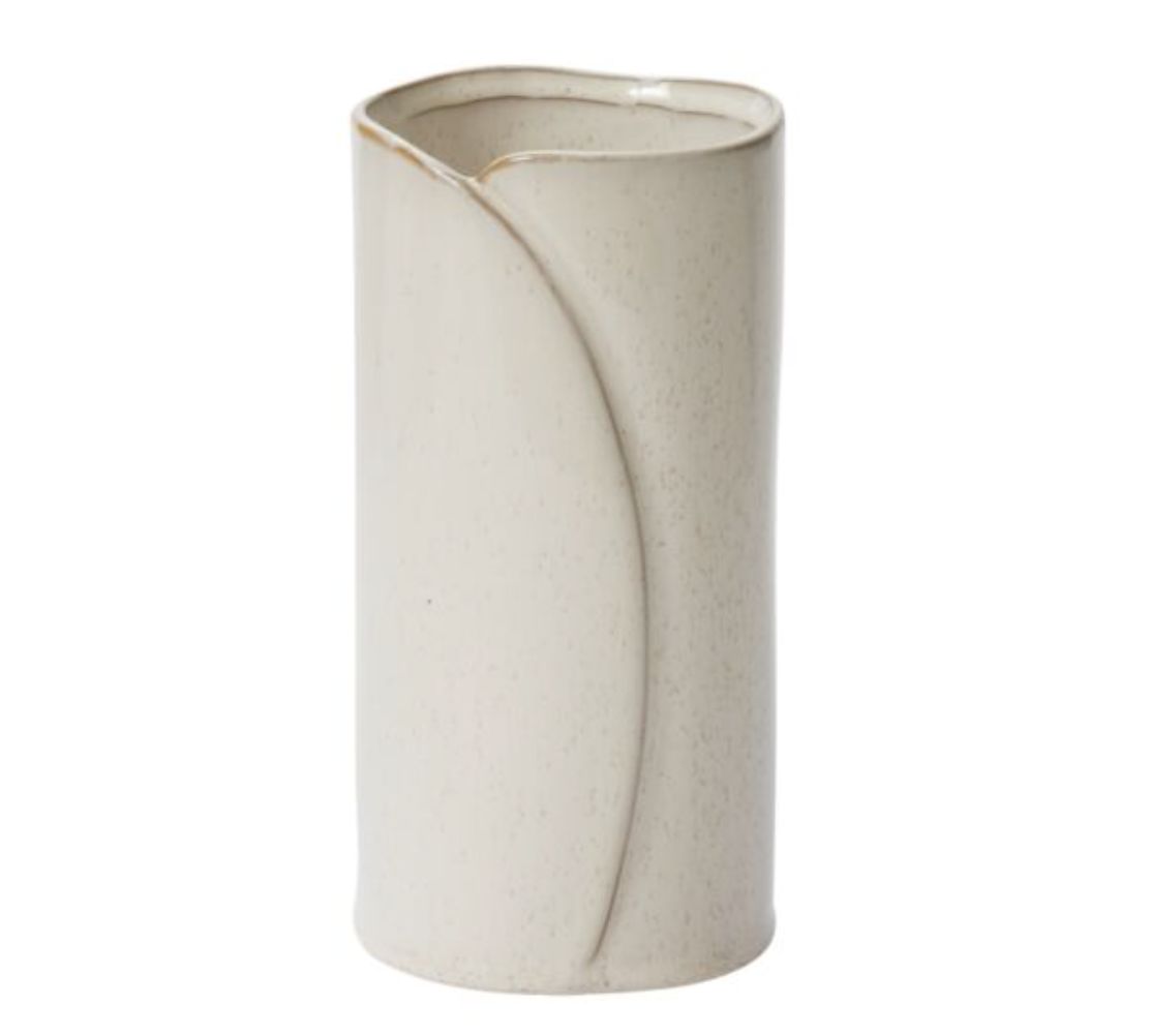 Diane Vase 4" x 8" White