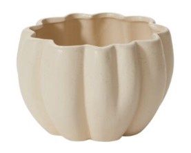 Off-White Pumpkin Pot 5.75"x4.25"
