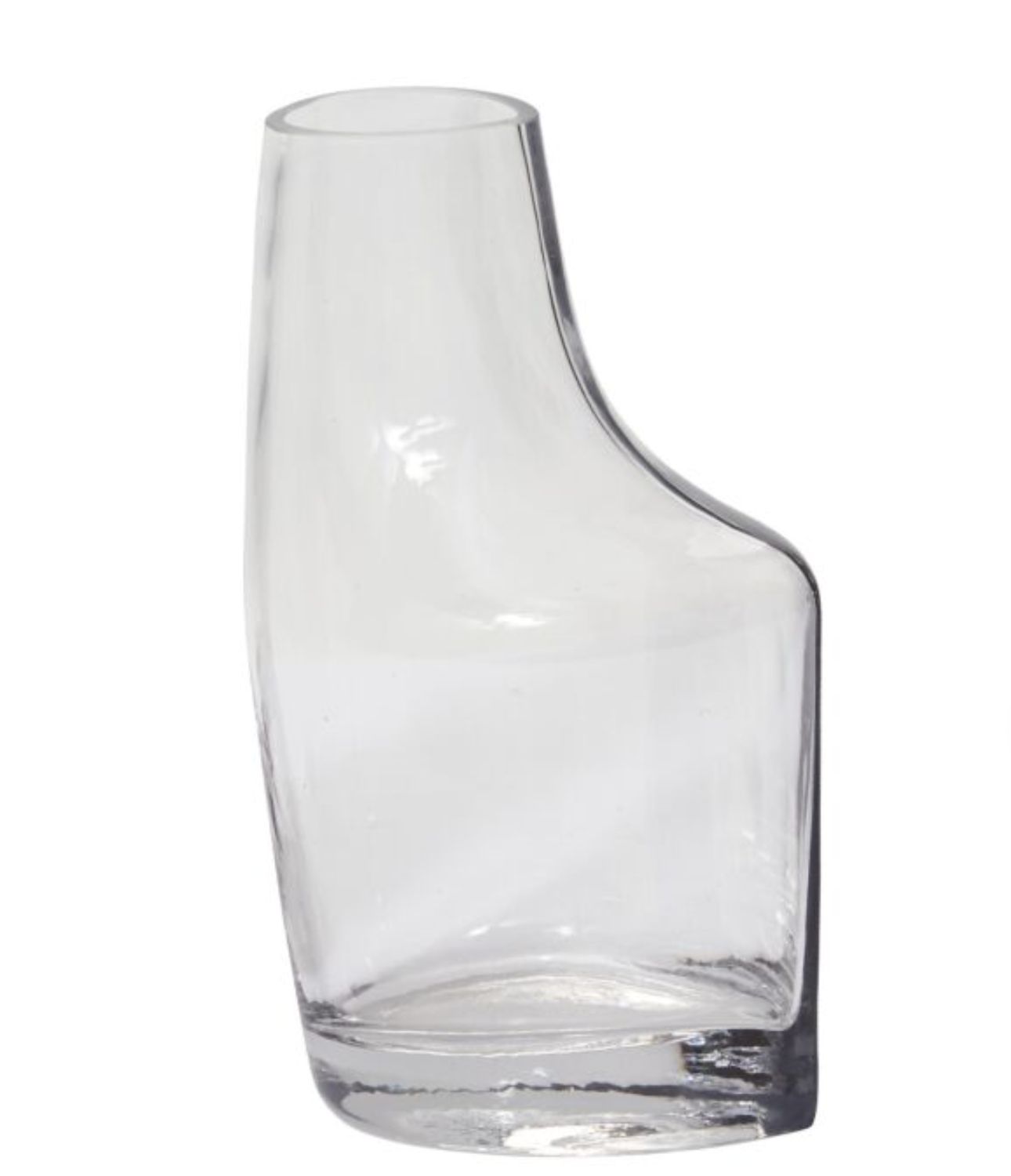 Asymmetria Vase, Clear 5" x 9.25"