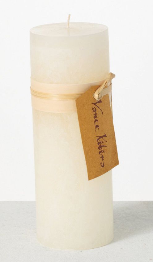 Melon White Pillar Candle  | 3.25 x 9