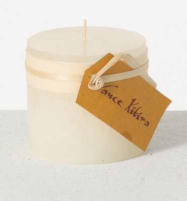 Melon White Timber Pillar Candle | 3.25 x 3 Melon White Timber Pillar Candle | 3.25 x 3
