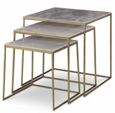 Sanchez Nesting Tables, Kings Gold/Marble