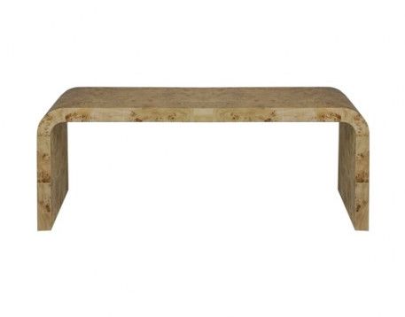 Burl Wood Waterfall Coffee Table