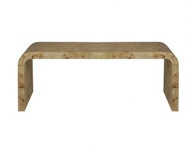 Burl Wood Waterfall Coffee Table
