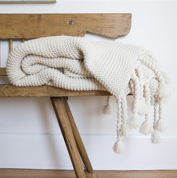 Trestles -Oversized Throw-(60x90) Antique White